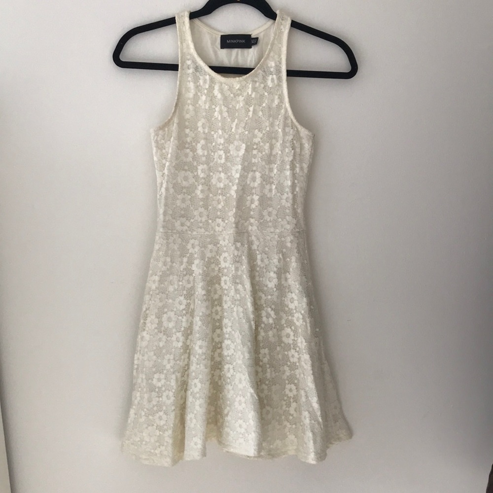 Minkpink creamsicle stretch skater dress